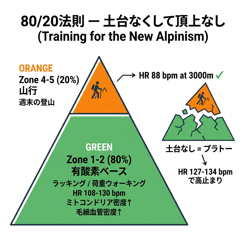 80/20法則 — 強度配分の原則